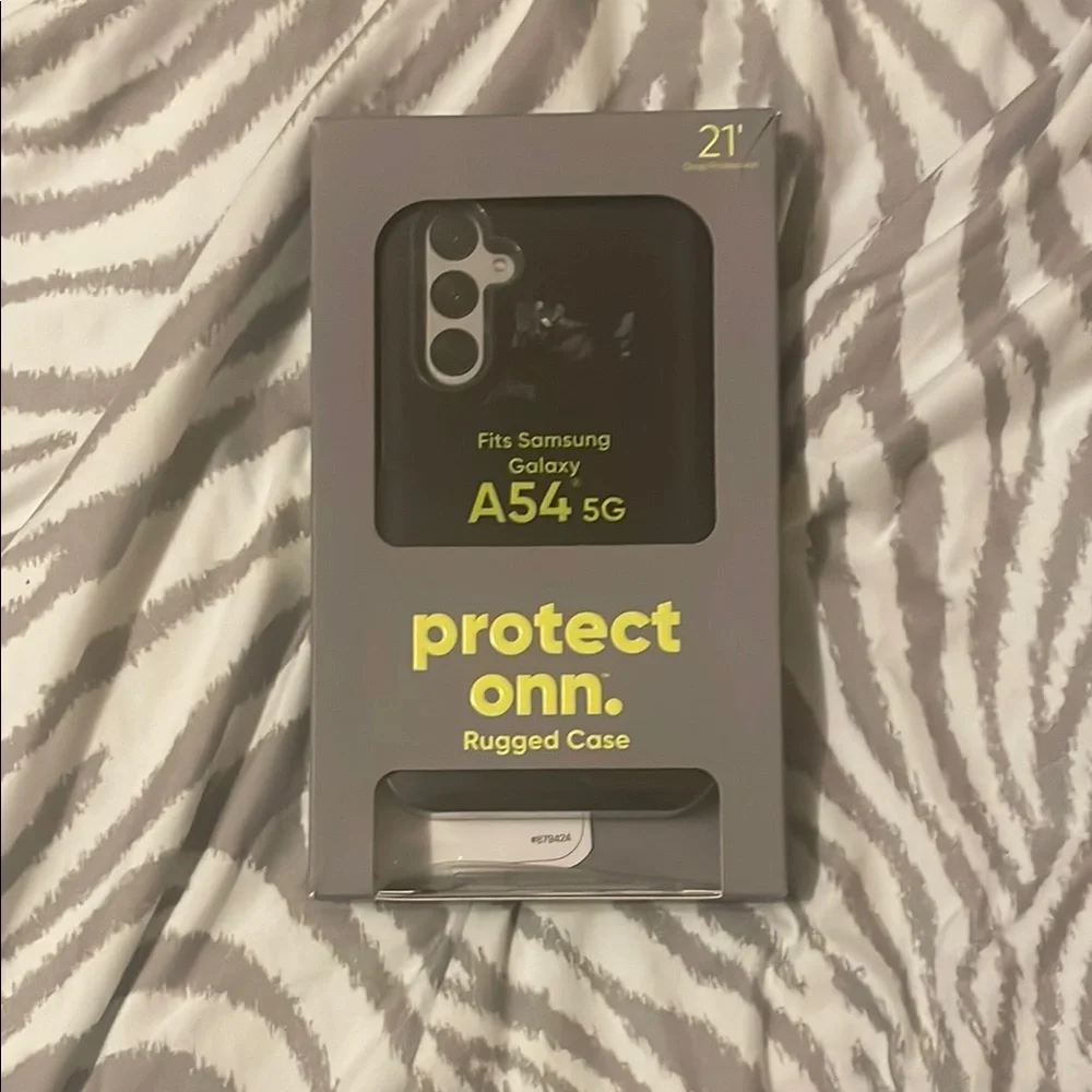 Onn. Black Rugged Case for Samsung Galaxy A54 5G